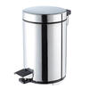 Balde Inox Brilho, com tampa e pedal, 3 Litros